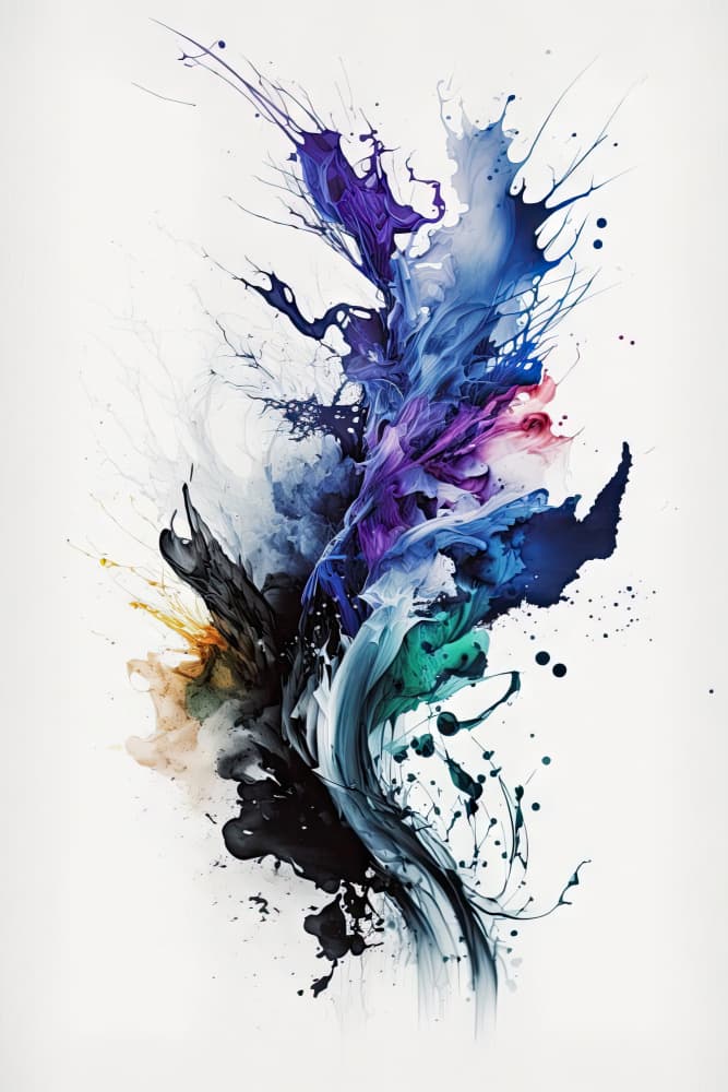 Dynamic Ink Burst by Mauro — canvas wall art