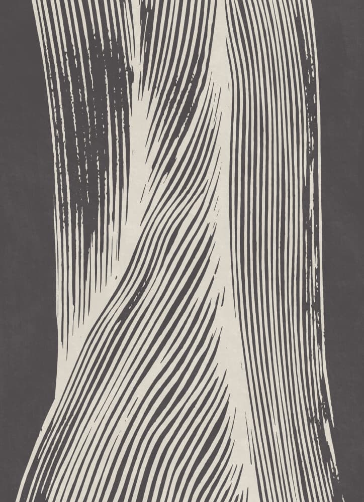 Flowing Abstract Lines by Lucrecia Caporale — canvas wall art