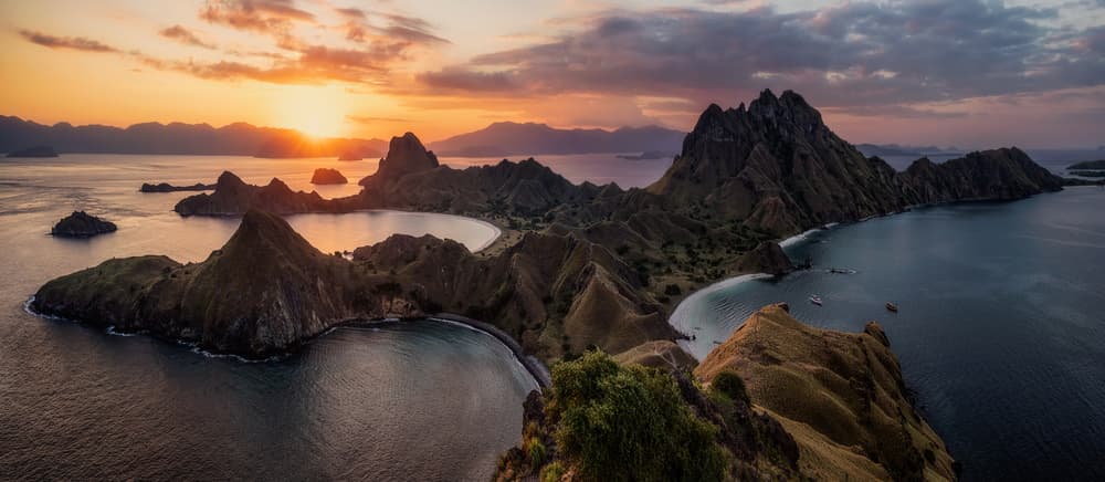 Golden Island Sunset by Phil Green — canvas wall art
