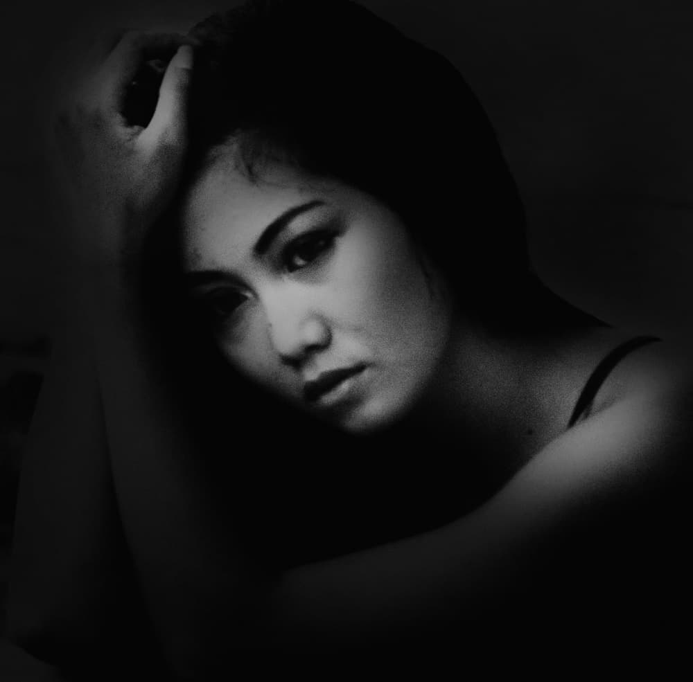 Pensive Woman Portrait by Kahar Lagaa — canvas wall art