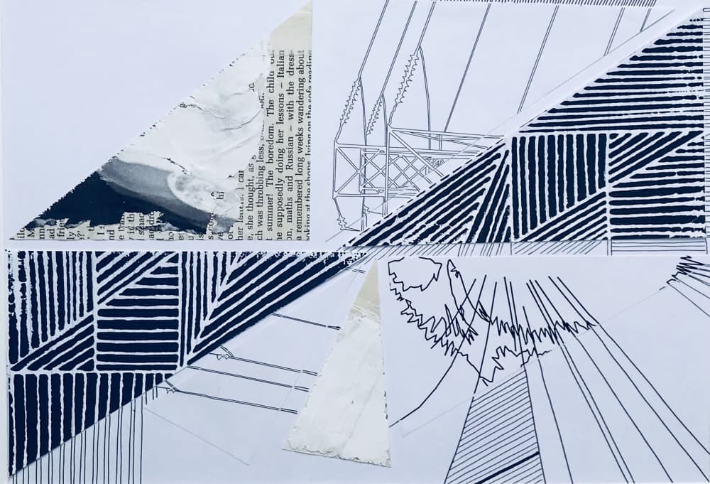 Geometric Beach Collage by kellymariesmith — canvas wall art