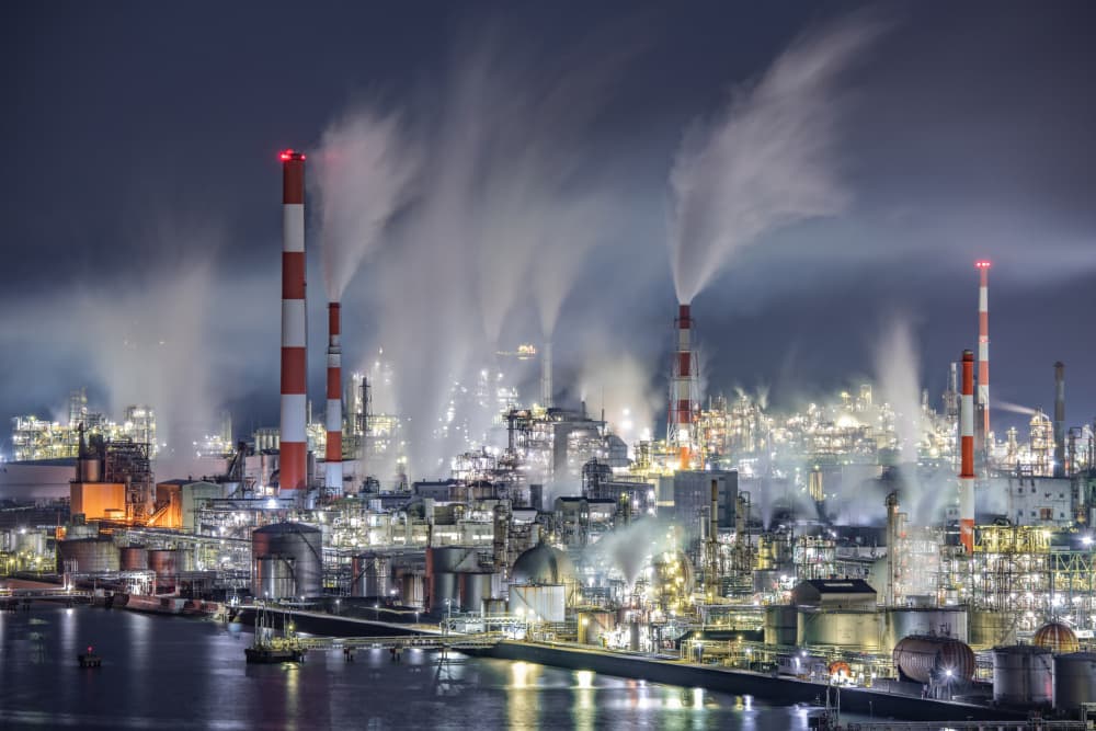 Industrial Night Glow by Kobayashi Tetsurou — canvas wall art