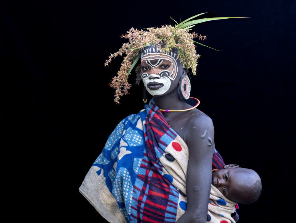 African Mother And Child by Iris Wiener — canvas wall art