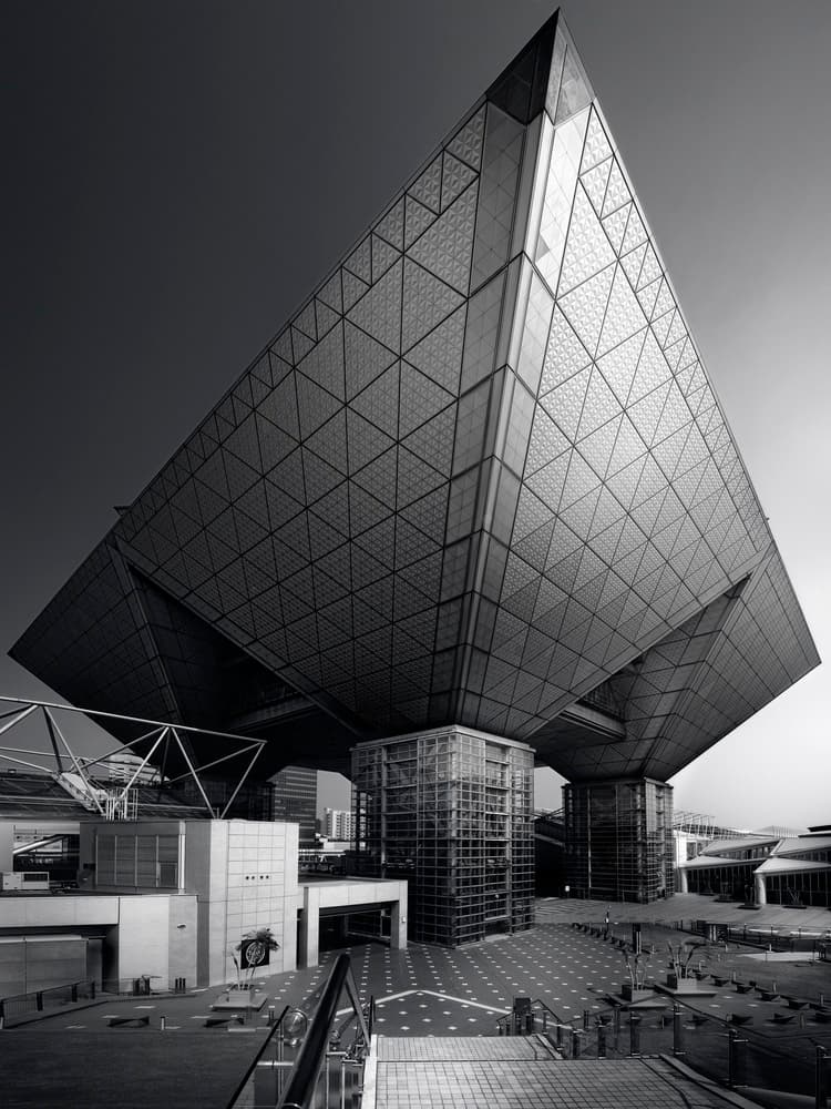 Modern Pyramid Building by Akira TAKAUE — canvas wall art