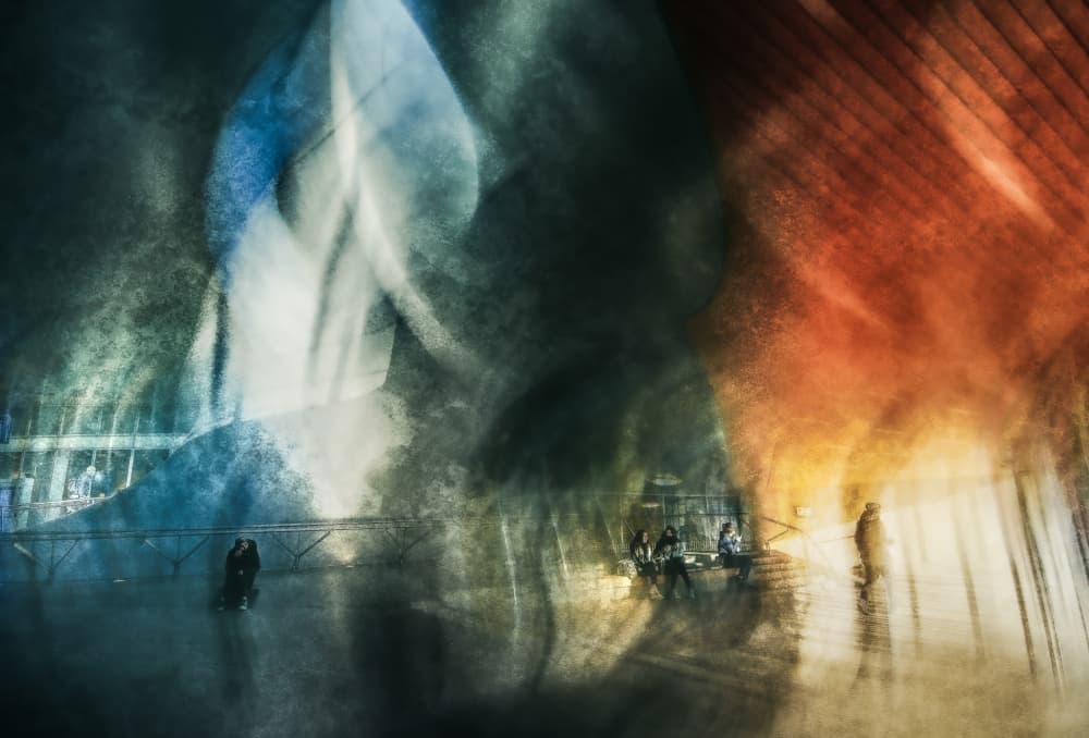 Abstract Urban Movement by Jan van der Linden — canvas wall art