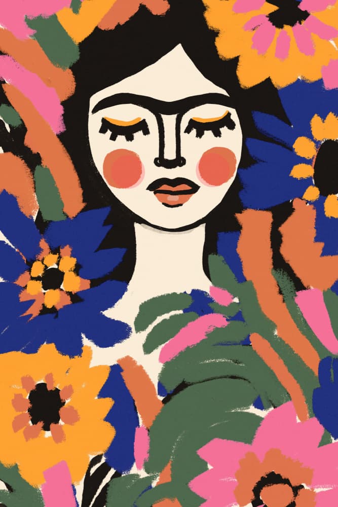 Floral Serenity by Treechild — canvas wall art