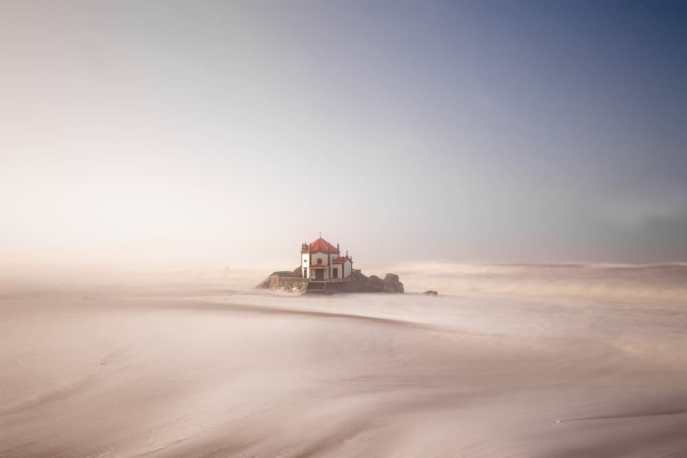 Misty Chapel Horizon by Marco Faria — canvas wall art