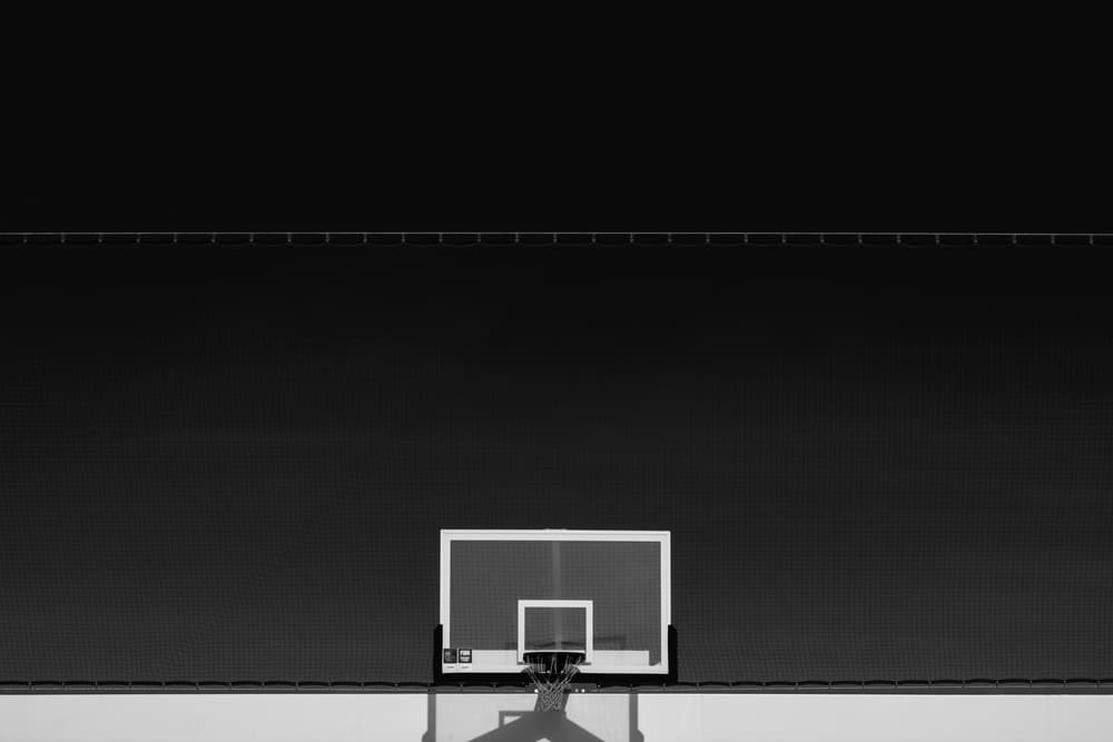 Minimal Basketball Hoop by Rolf Endermann — canvas wall art