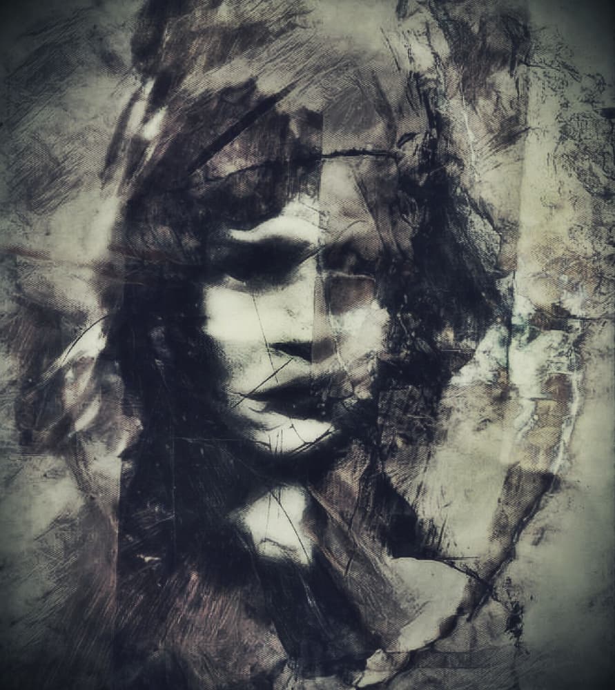 Intense Textured Portrait by Dalibor Davidovic — canvas wall art