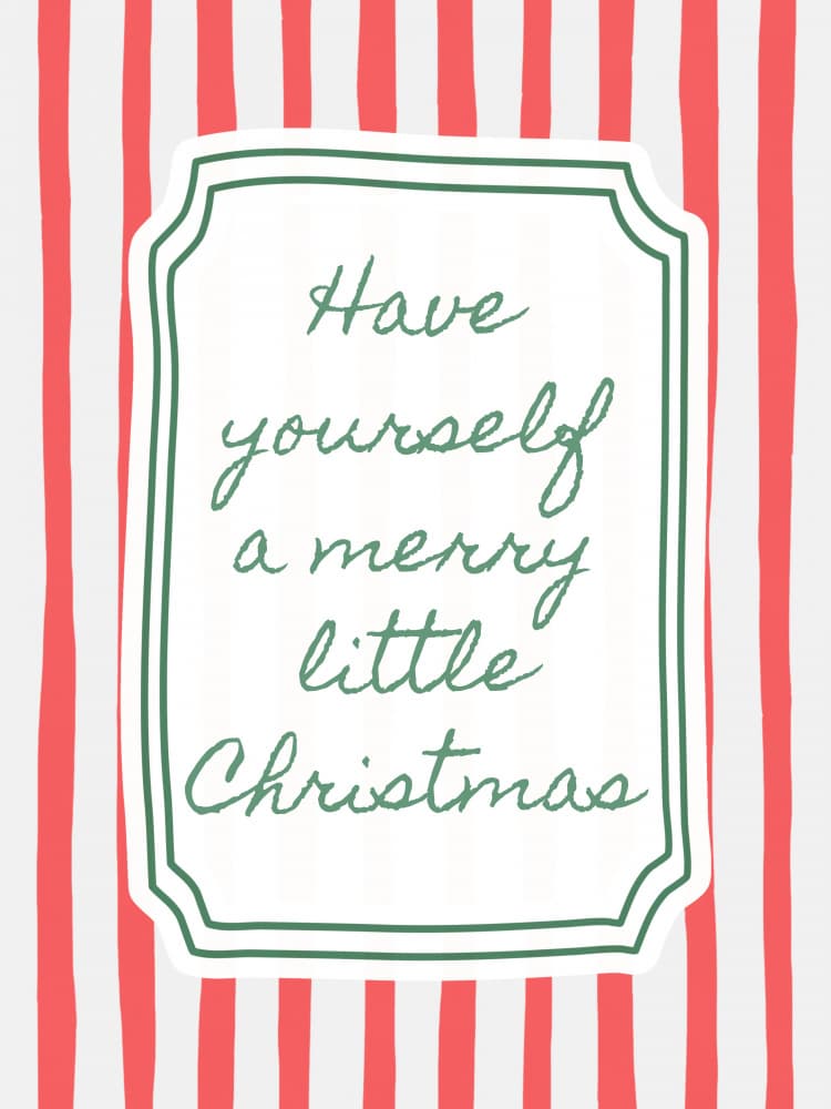 Merry Little Christmas Quote by Jolly and Dash — canvas wall art