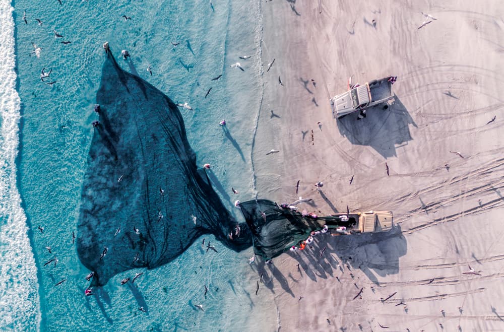 Coastal Net Fishing by Haitham AL Farsi — canvas wall art