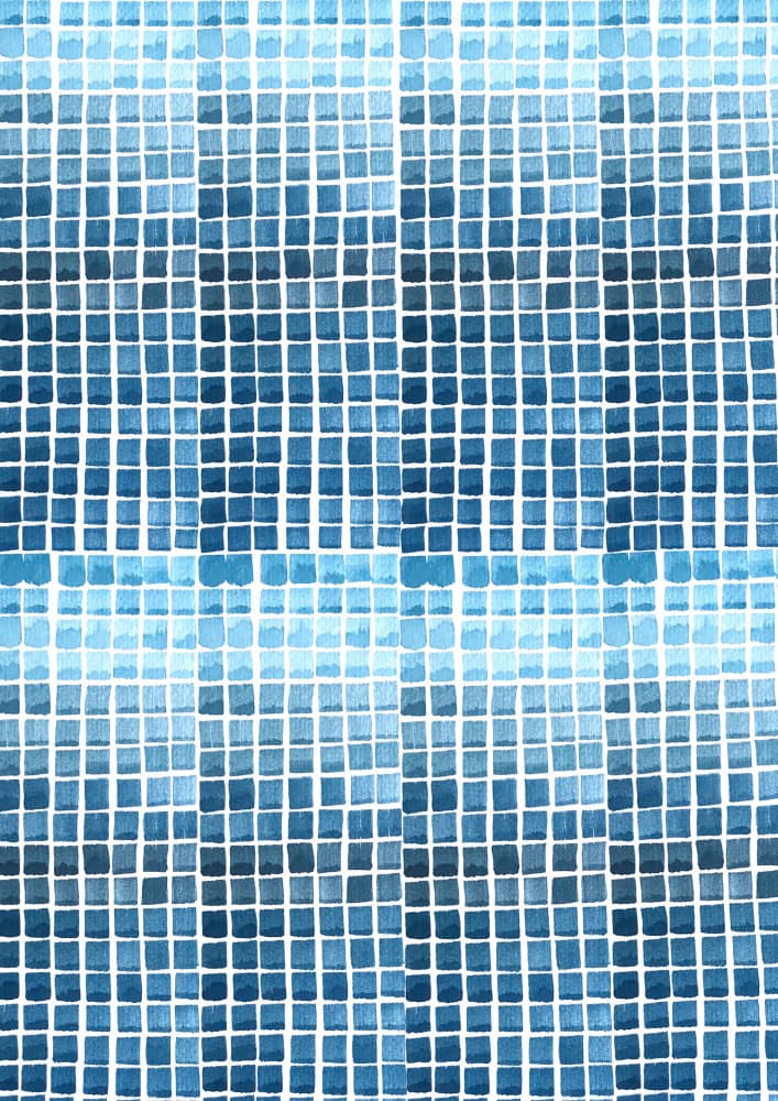 Blue Mosaic Pattern by Elizabeth C — canvas wall art