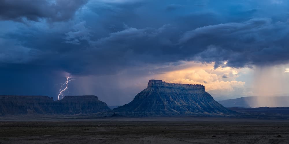 Dramatic Desert Storm by John J. Chen — canvas wall art