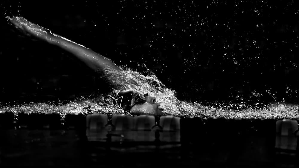 Dynamic Swim Splash by Henry Zhao — canvas wall art