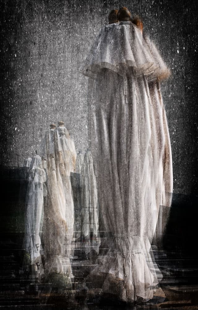 Draped Ghostly Figures by Raffaele Corte — canvas wall art
