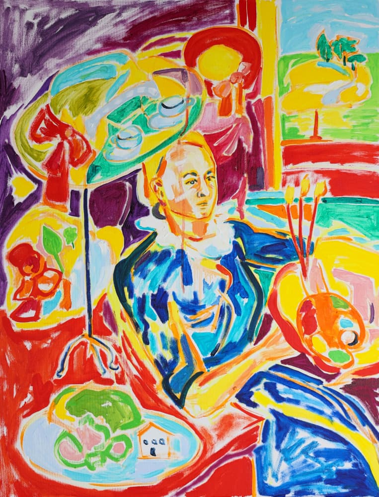 Vibrant Artist Portrait by Tamara Jare — canvas wall art