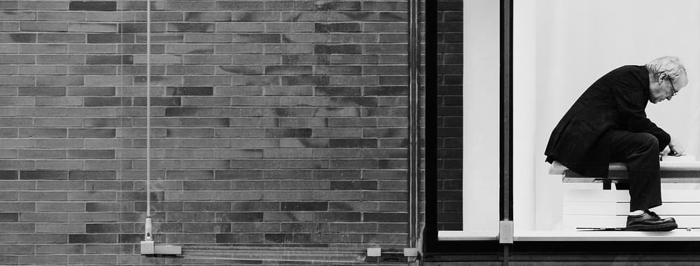 Man In Quiet Solitude by Jian Wang — canvas wall art