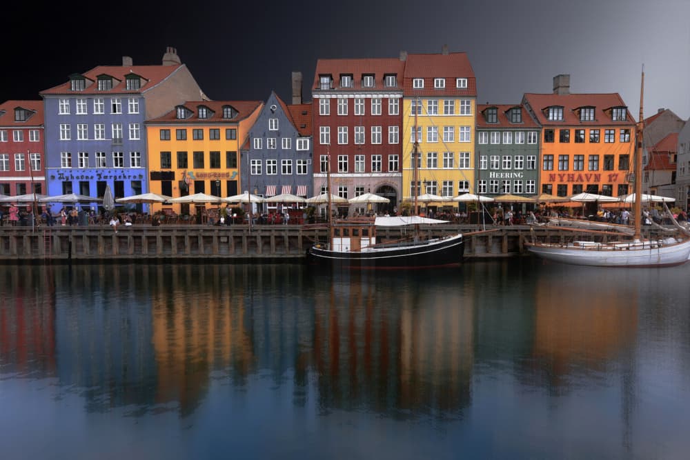 Colorful Nyhavn Reflections by Jorge Pimenta — canvas wall art