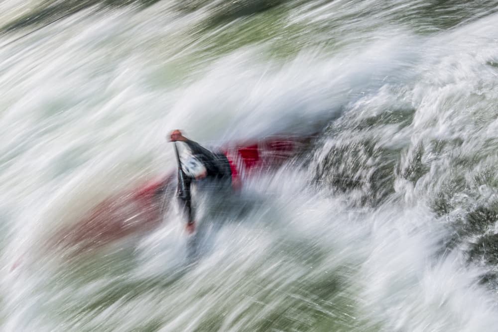 Whitewater Kayak Rush by Dusan Ignac — canvas wall art