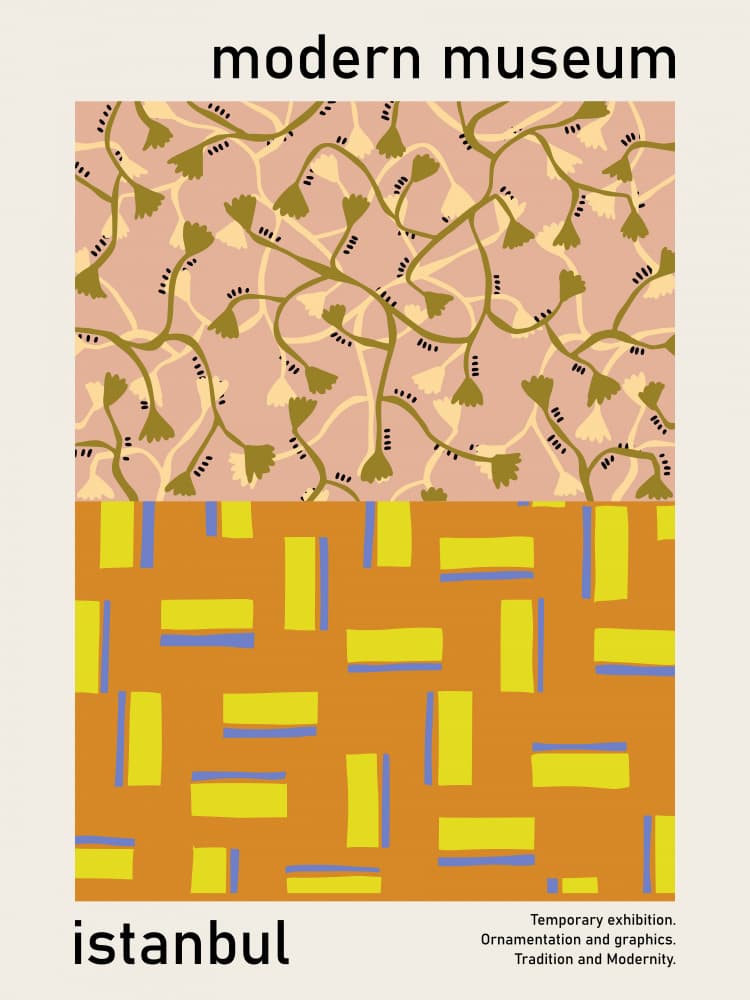 Modern Botanical Geometric Patterns by Annick — canvas wall art