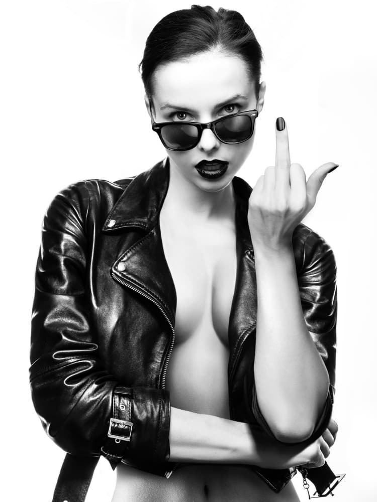 Edgy Punk Woman by David Drake — canvas wall art