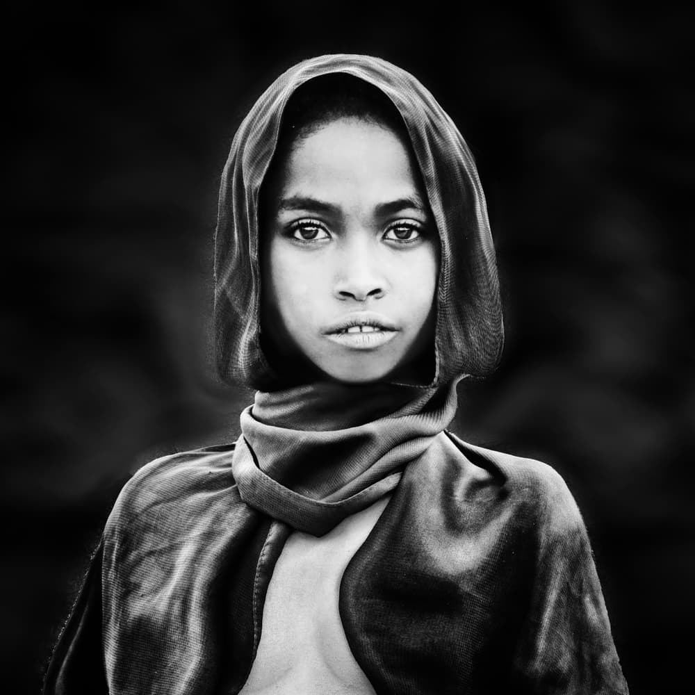 Young Woman's Gaze by Piet Flour — canvas wall art