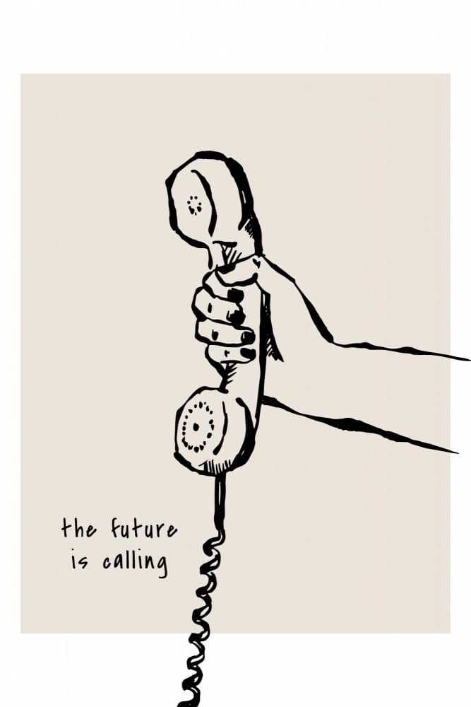 Thefutureiscalling by Treechild — canvas wall art