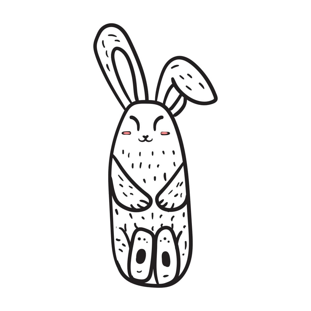 Happy Little Bunny by Marika Barsrsind — canvas wall art