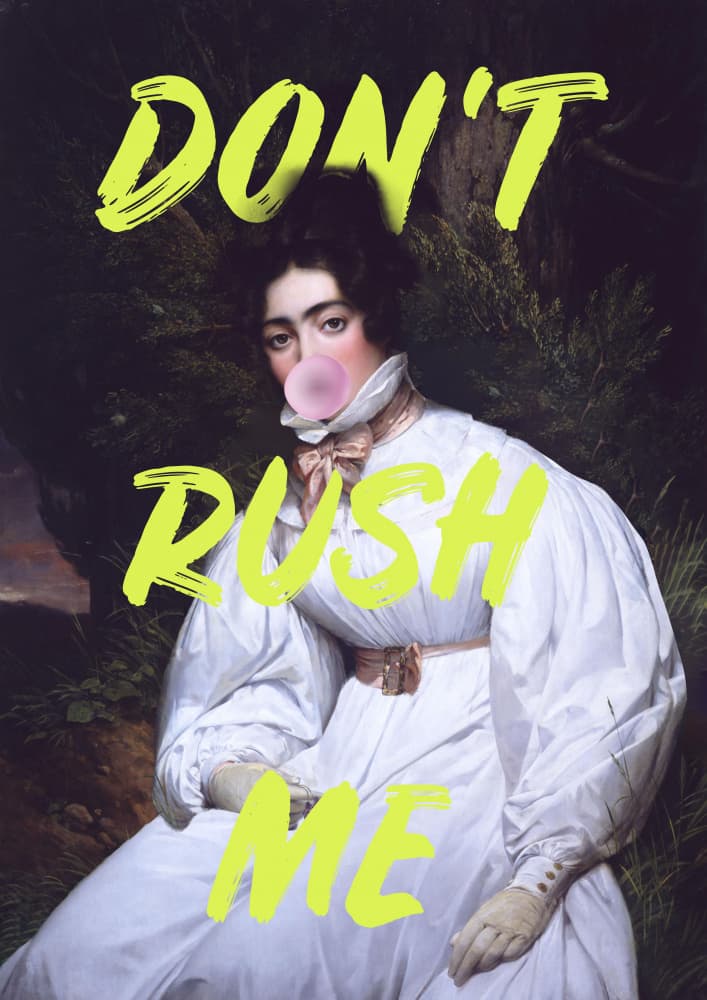 Don't Rush Me Portrait by Talitha McQueen — canvas wall art