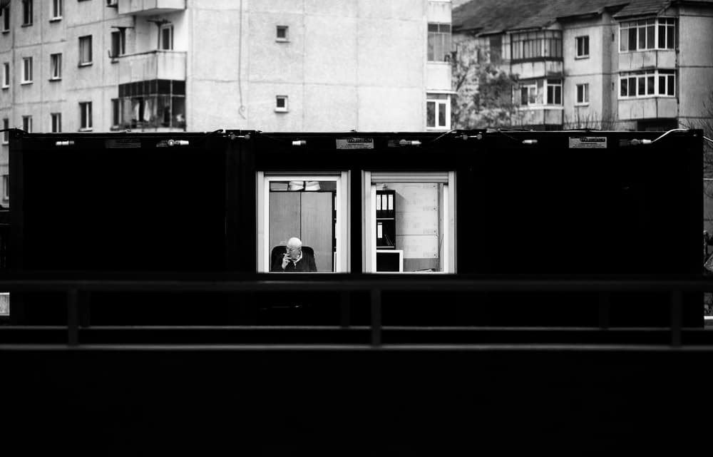 Urban Office Window by Julien Oncete — canvas wall art
