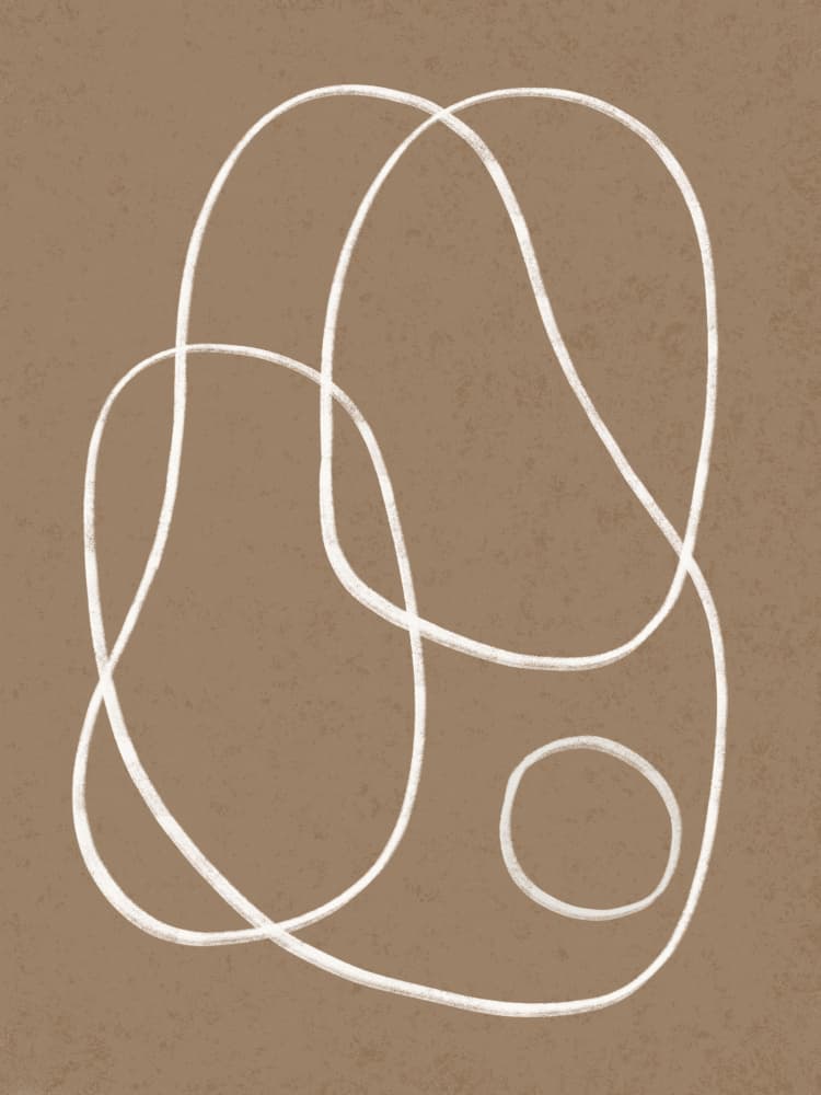 Organic Flowing Lines by Little Dean — canvas wall art