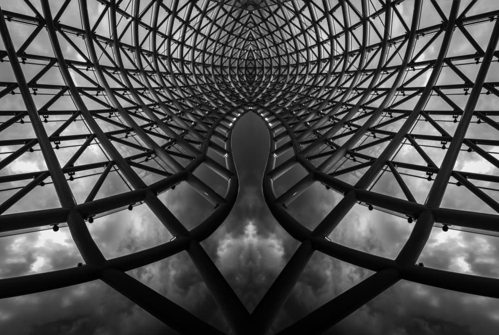 Modern Geometric Symmetry by Isam Telhami — canvas wall art