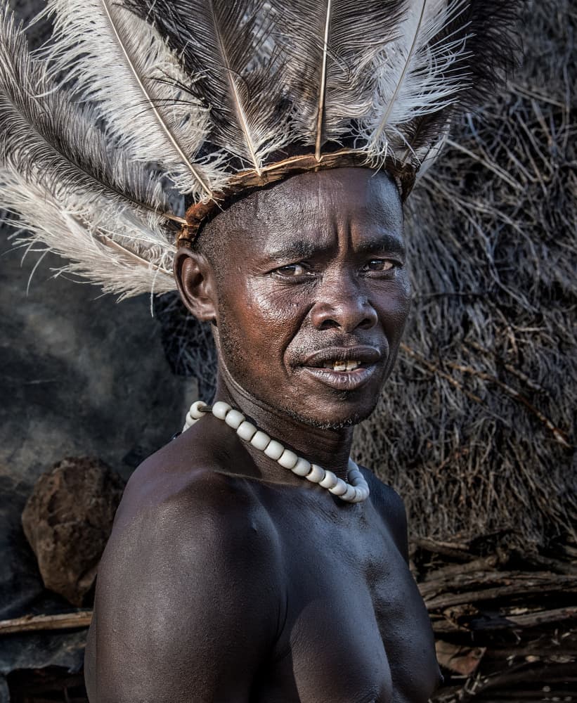 African Man Headdress by Joxe Inazio Kuesta Garmendia — canvas wall art