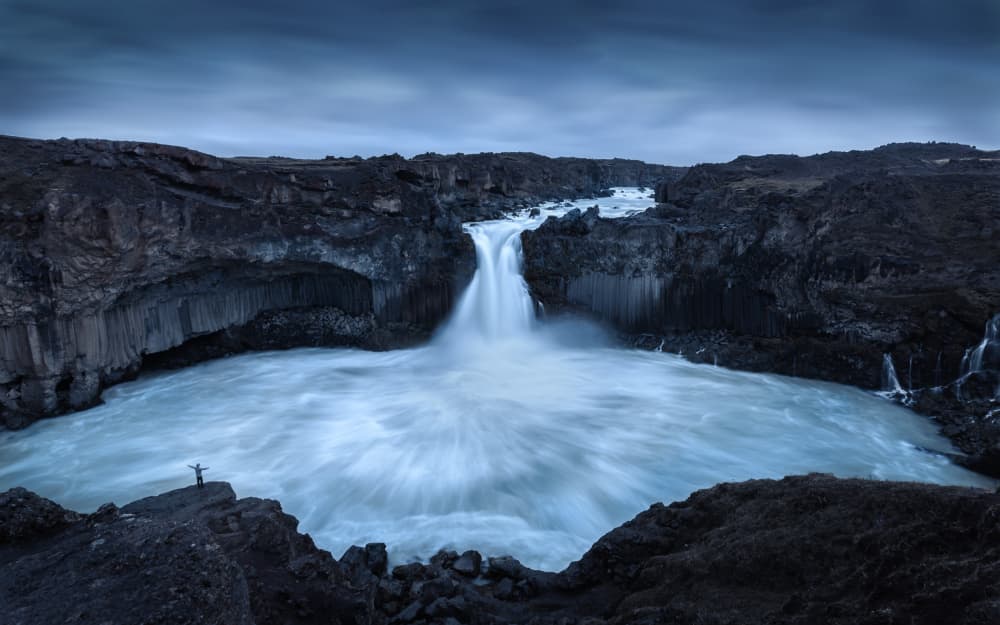 Dramatic Basalt Waterfall by Irene Wu — canvas wall art