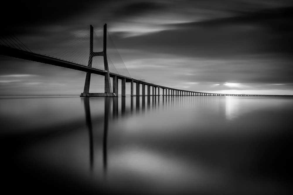 Dramatic Bridge Reflection by Ricardo Mateus — canvas wall art