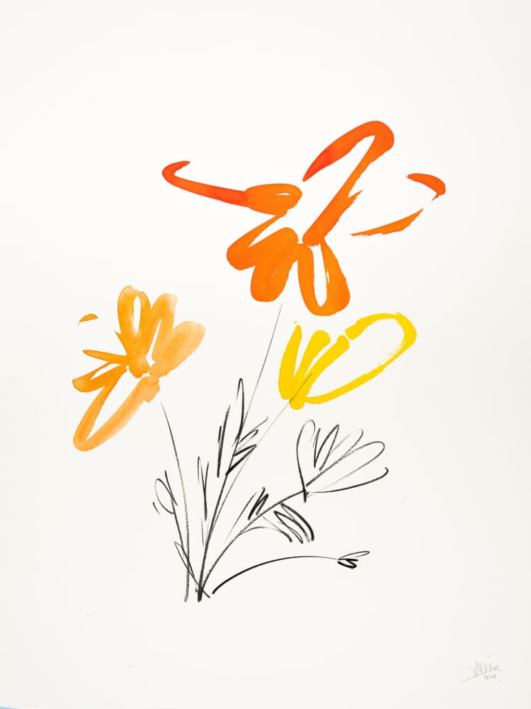 Cheerful Orange Blooms by Mette Rix — canvas wall art