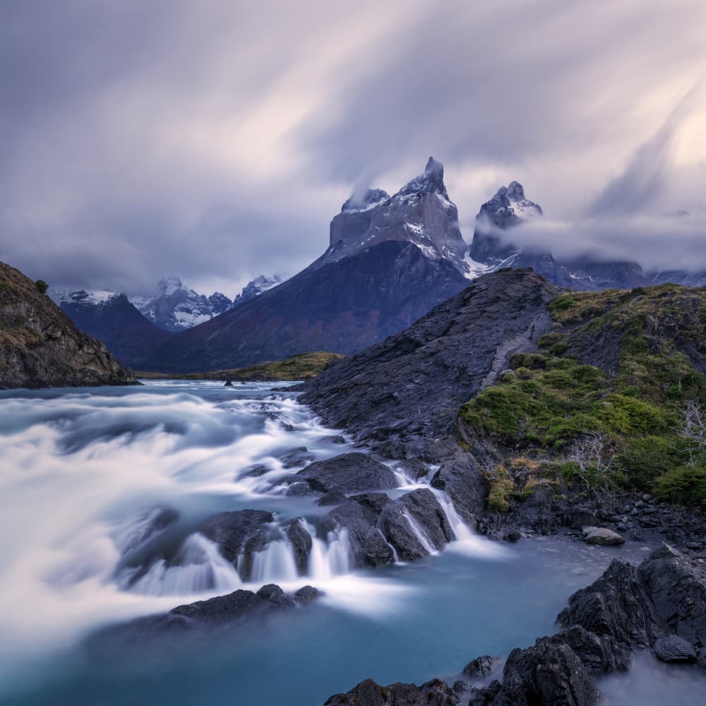 Patagonia Mountain River by Lijuan Yuan — canvas wall art