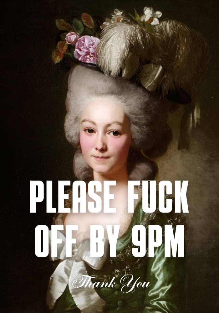 Elegant Lady Rude Quote by Athene Fritsch — canvas wall art