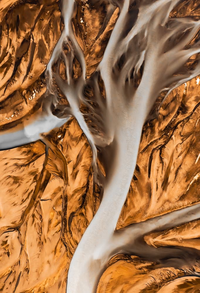 Braided River Delta by Herbert Rong — canvas wall art