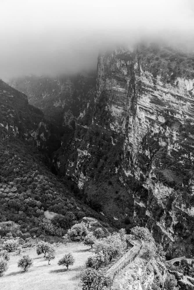 Misty Mountain Gorge by Photolovers — canvas wall art