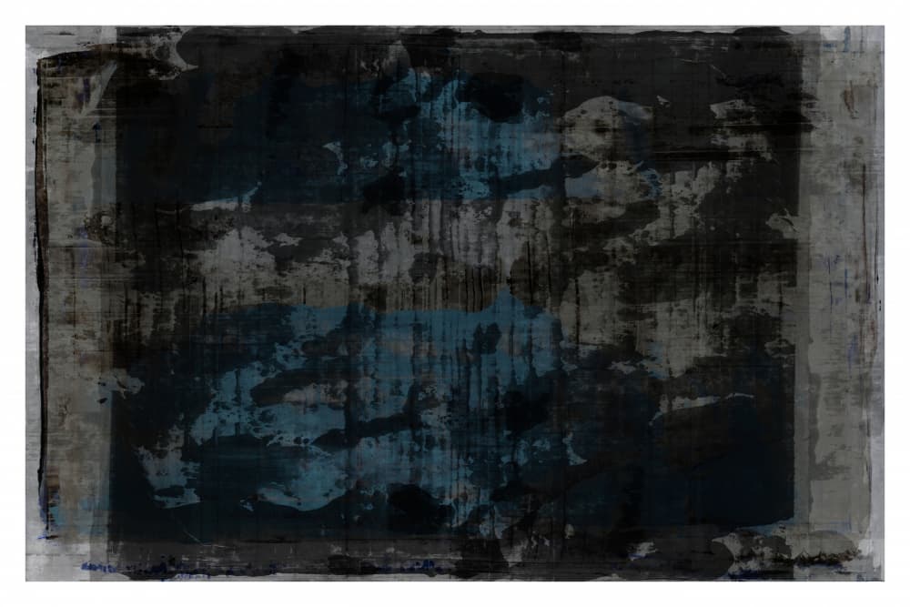 Dark Blue Grunge Abstract by cartissi — canvas wall art