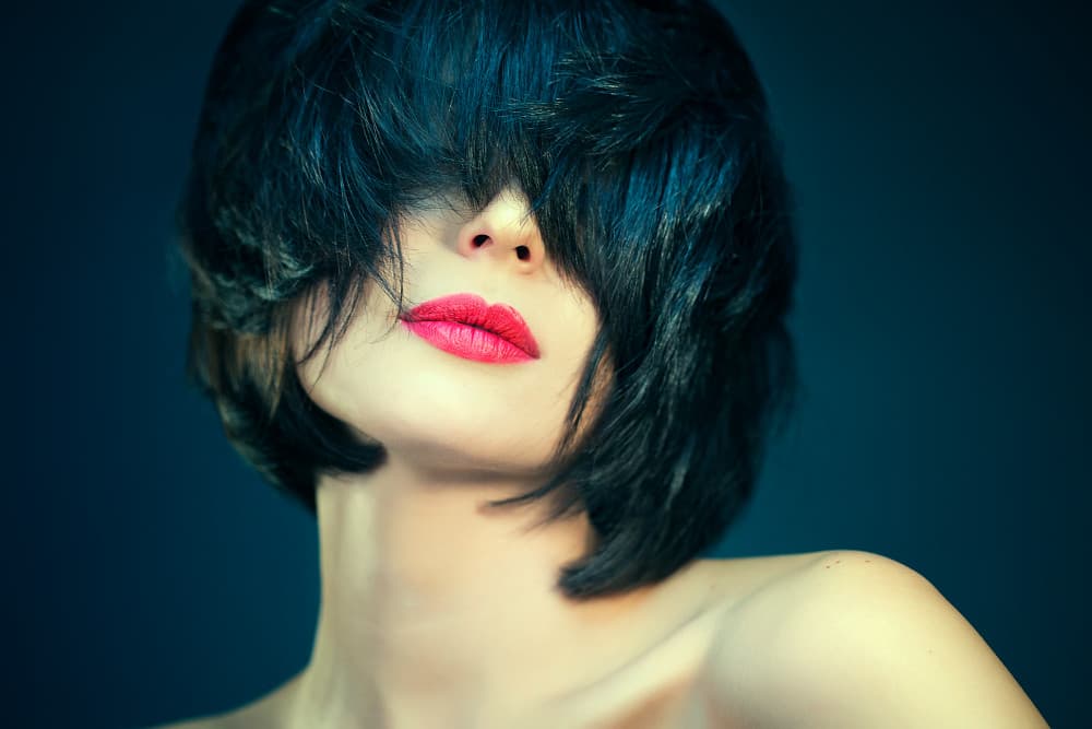 Mysterious Red Lips by Oren Hayman — canvas wall art
