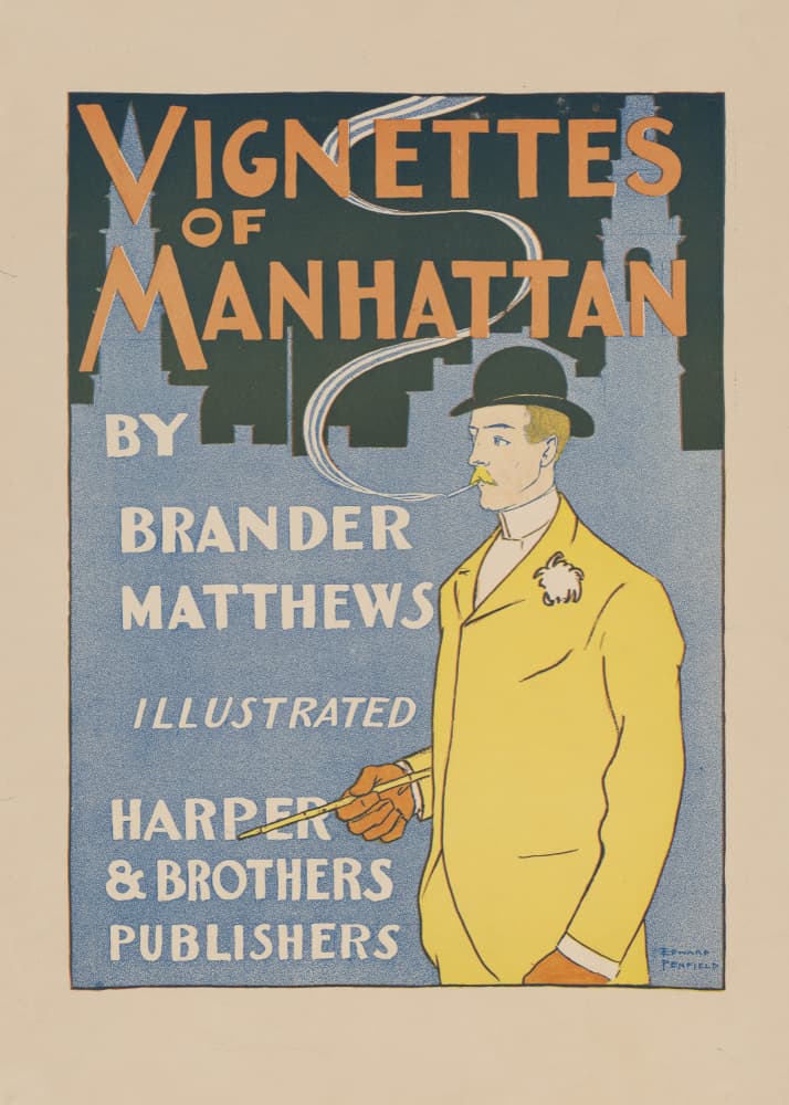 Vignettes of Manhattan (1895) by Edward Penfield — canvas wall art