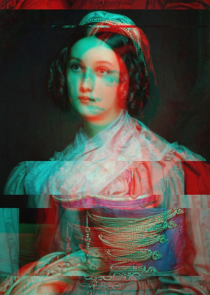 Classic Glitch Beauty by The Art Concept — canvas wall art
