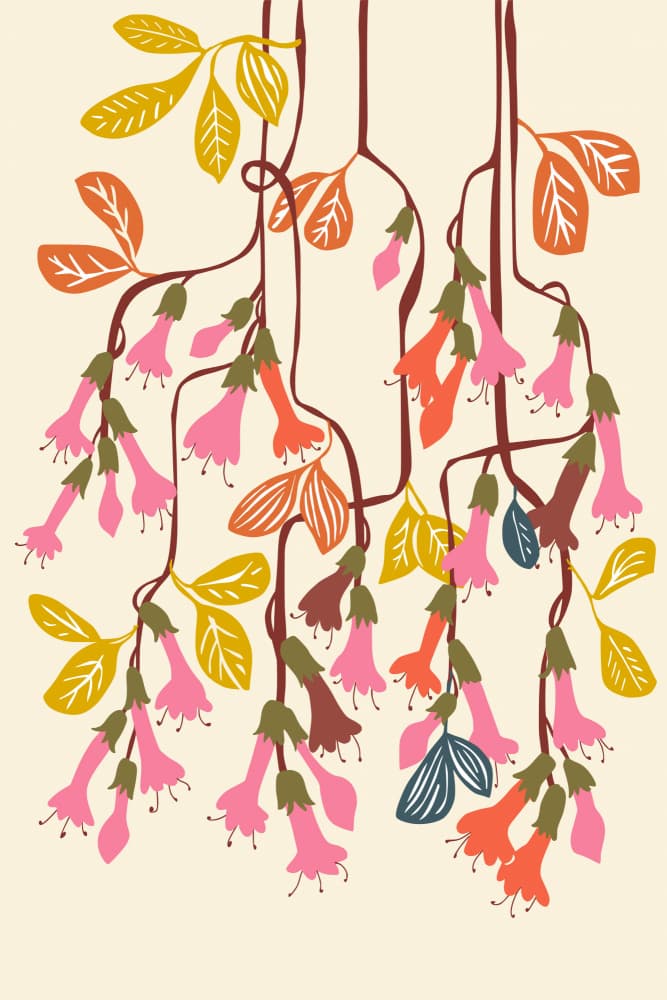 Hanging Botanical Blooms by Annick — canvas wall art