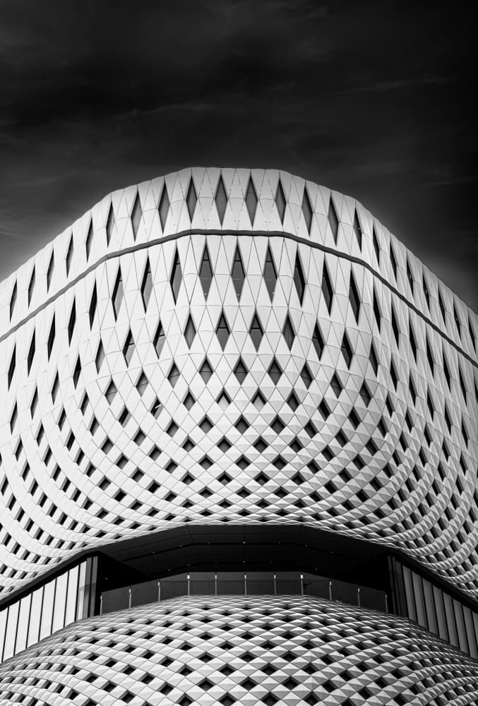 Modern Diamond Facade by Makihiko Hayama — canvas wall art