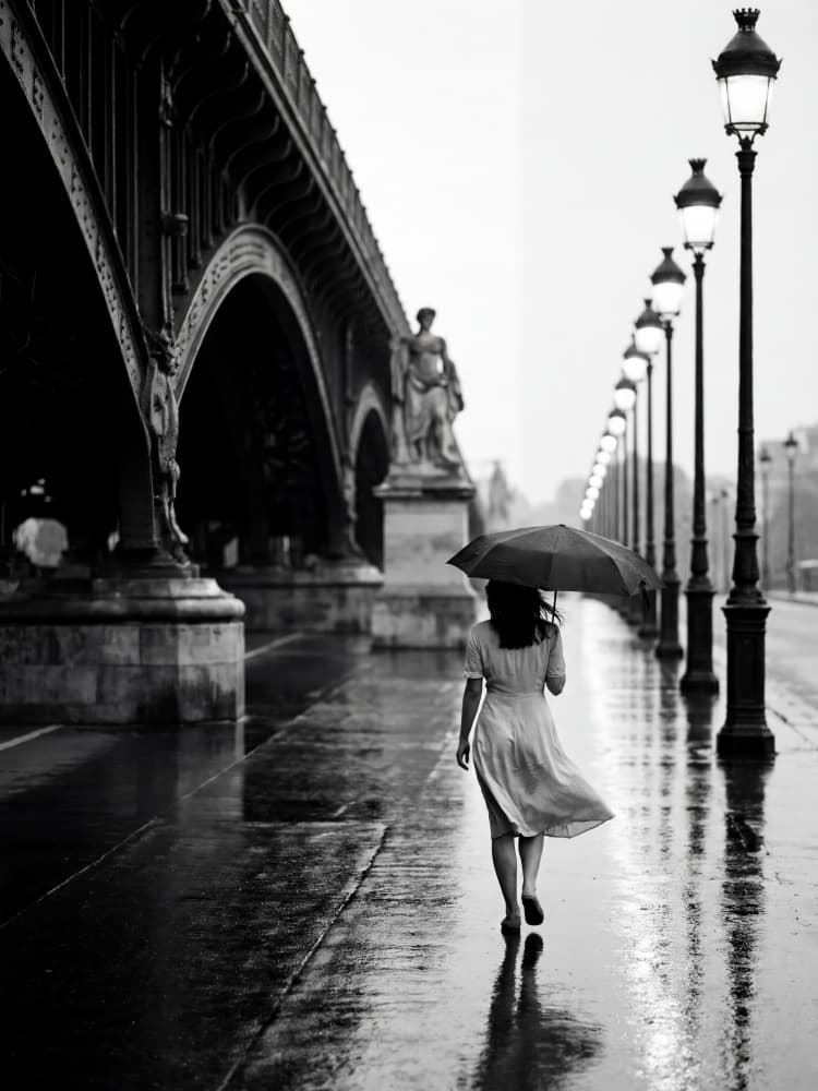 Rainy Paris Walk by Andreas Magnusson — canvas wall art