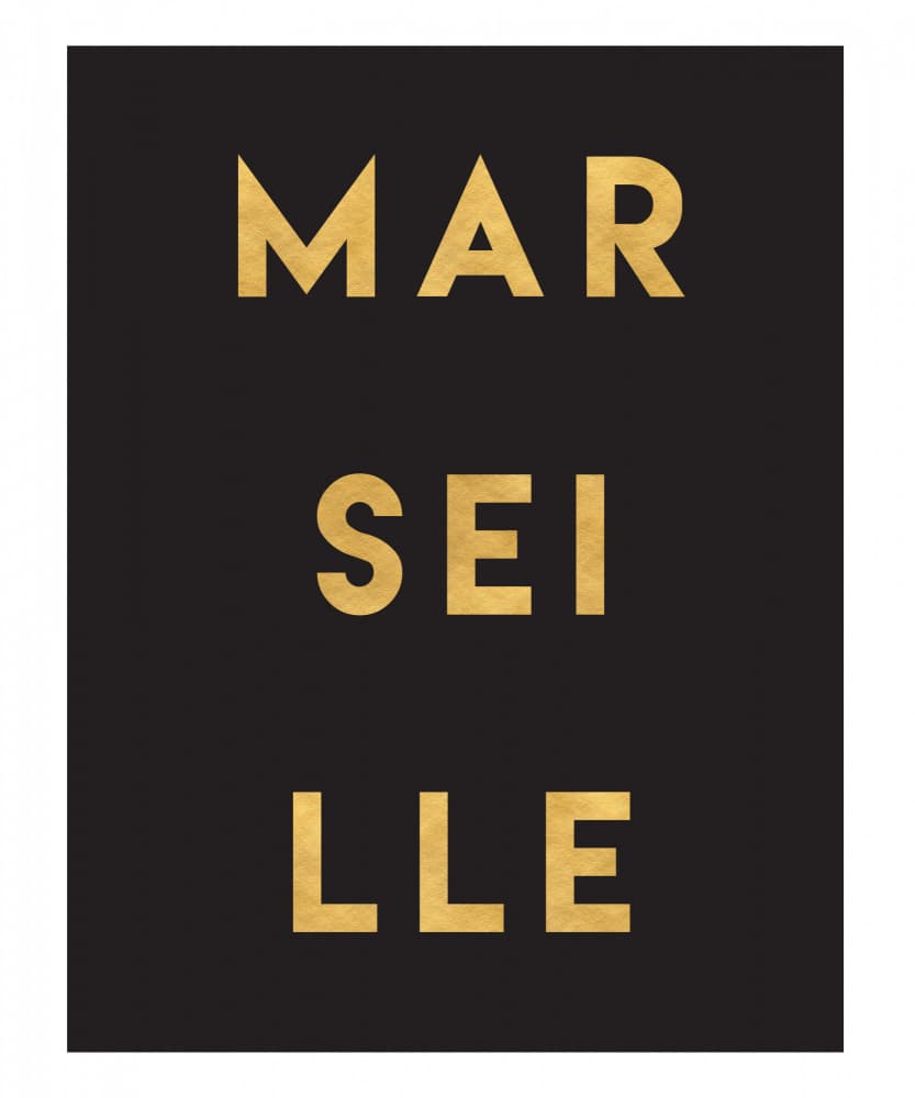 Marseille Gold Typography by Emiliano Deificus — canvas wall art