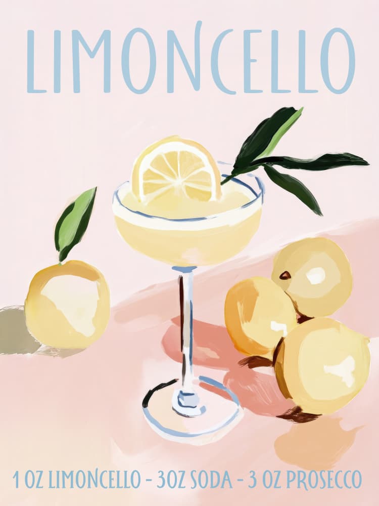 Limoncello Summer Drink by Kathrin Pienaar — canvas wall art