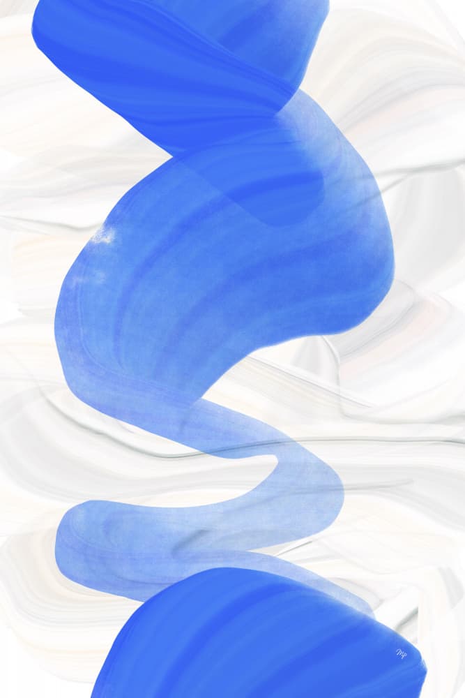 Dynamic Blue Swirl by Martina — canvas wall art